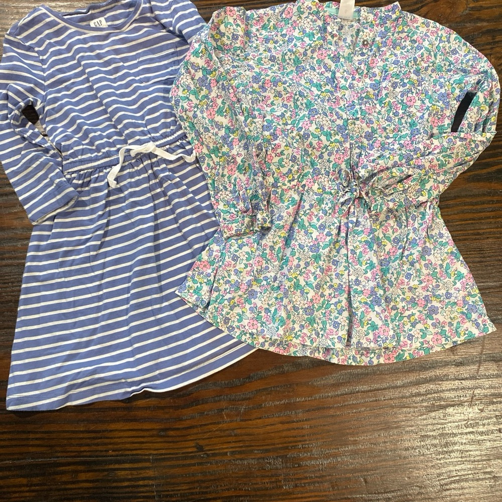 Gap Carter's Floral Kids Dress with Blue and Pink girls size 6-7